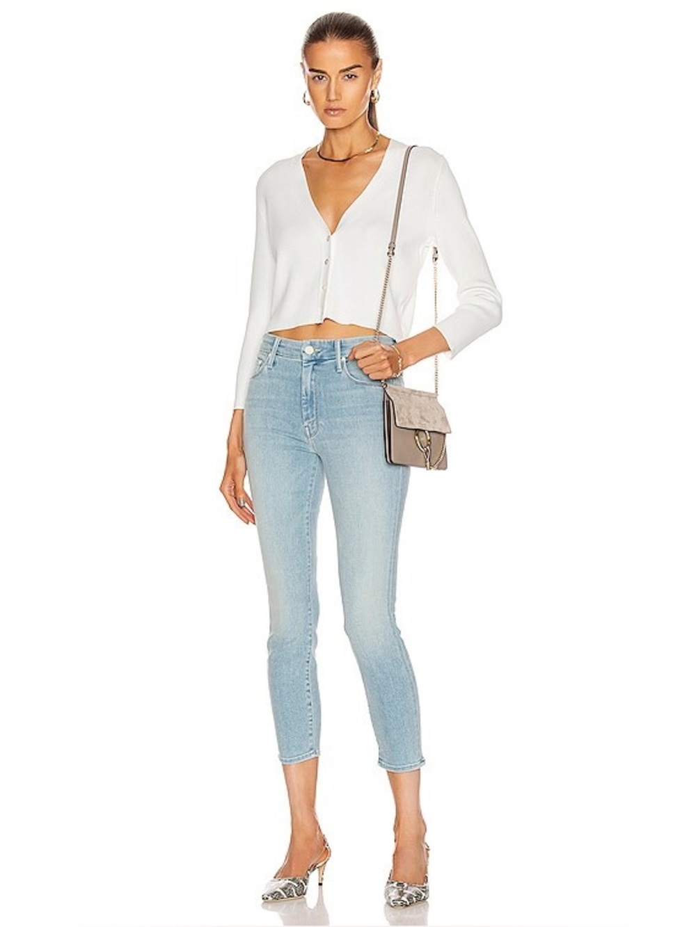 Mother Jeans The Looker Crop in Swimming Pool Sunday Size 25